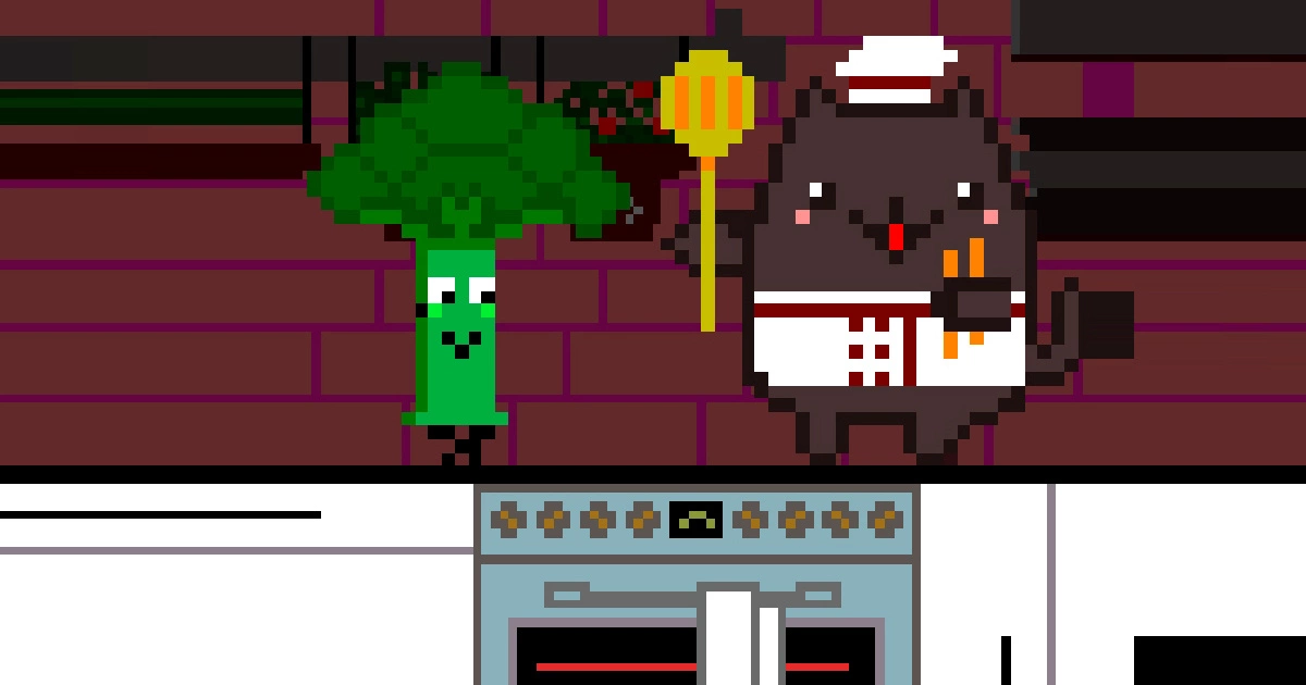 Cat Chef and Broccoli