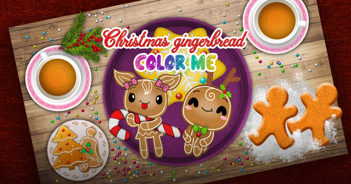 Christmas Gingerbread - Color Me