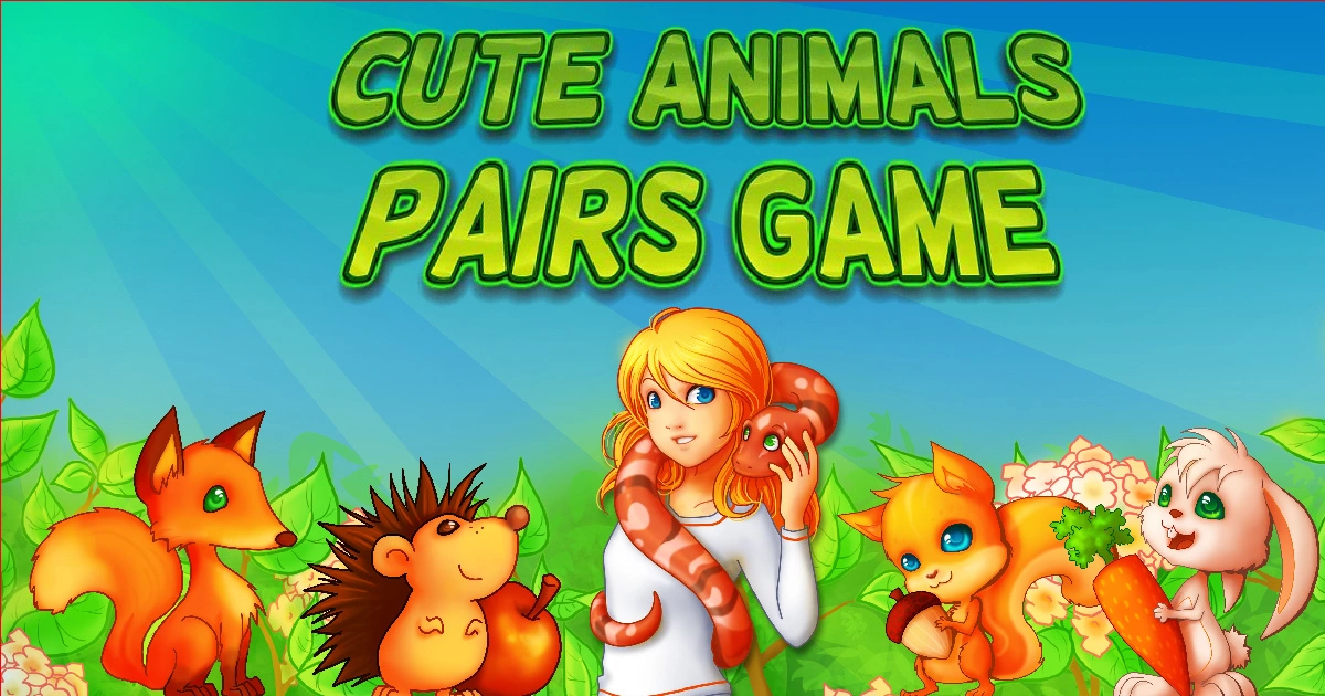 Cute Animals Pairs Game